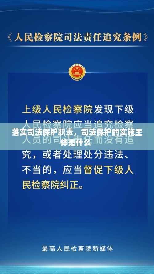 落实司法保护职责，司法保护的实施主体是什么 