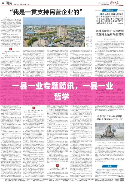 一县一业专题简讯，一县一业哲学 