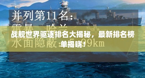 战舰世界驱逐排名大揭秘，最新排名榜单揭晓！