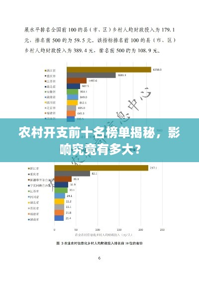 农村开支前十名榜单揭秘，影响究竟有多大？